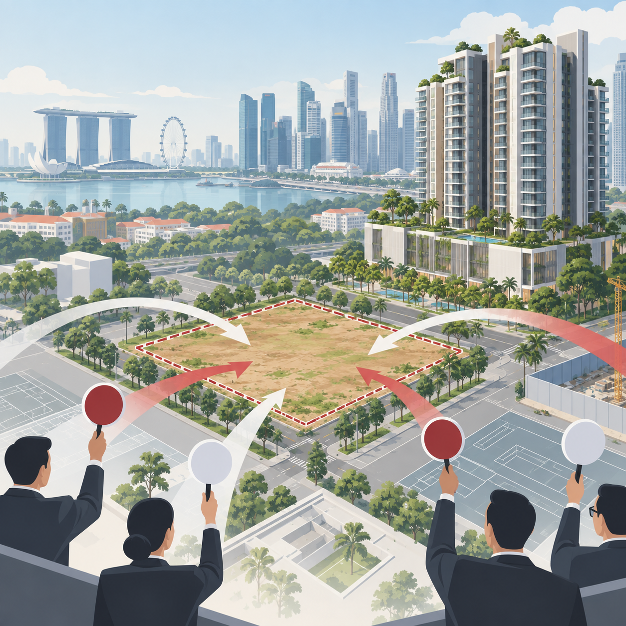 Lorong Puntong住宅地块吸引7份竞标，Eco World以2.081亿新元最高价胜出