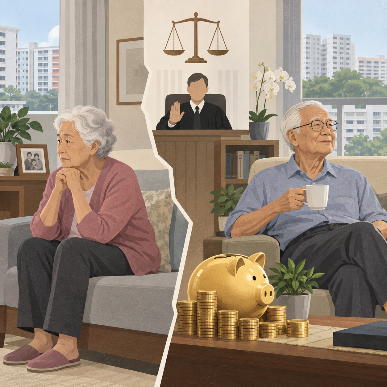 新加坡90岁男子向89岁前妻索要赡养费遭驳回，法官称240万新元足够养老
