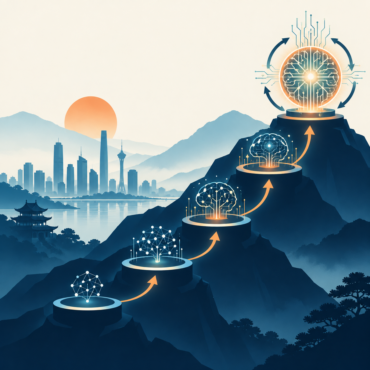 中国研究人员绘制人工智能自主改进五阶段路线图