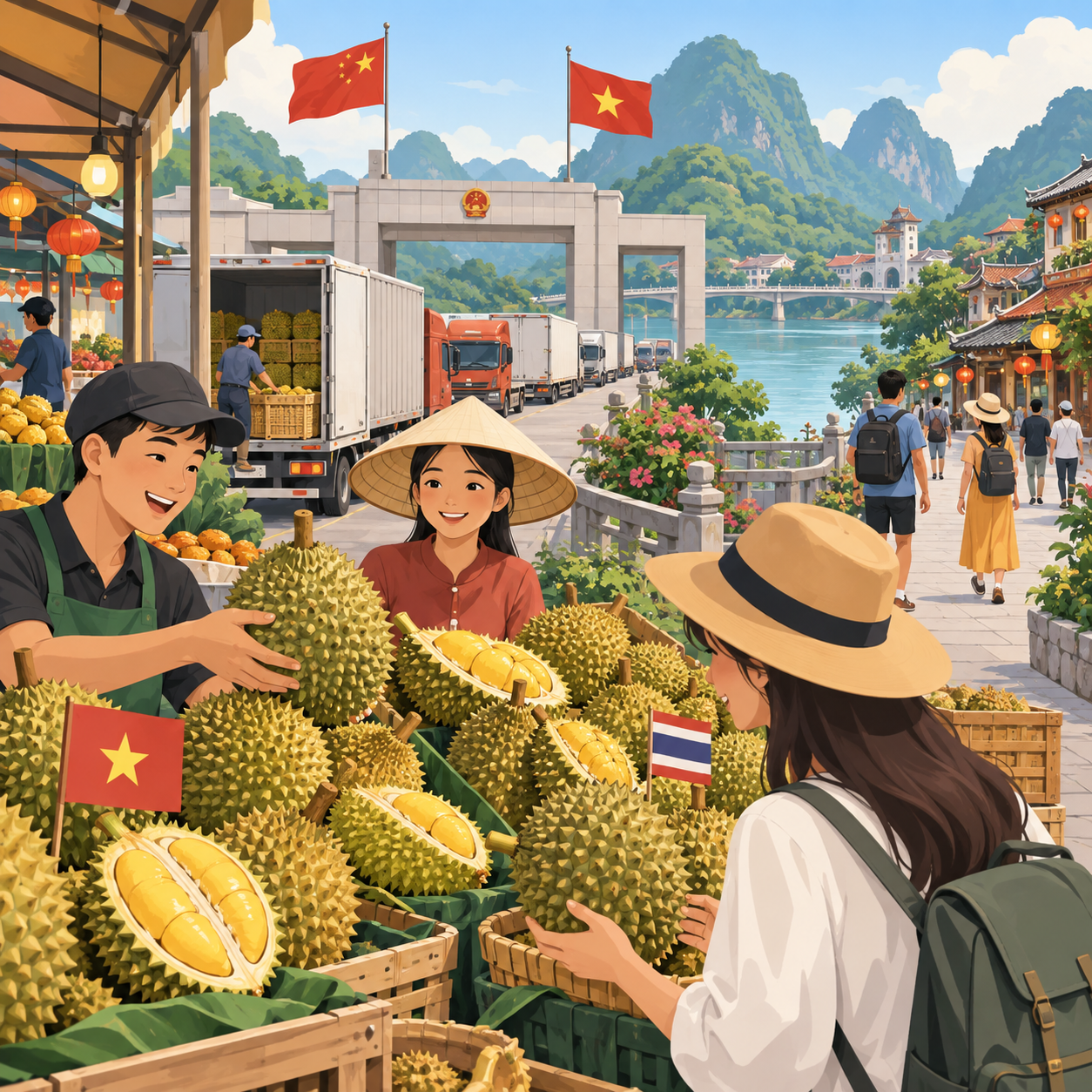 中越贸易升温，边境社区寻求共享榴莲与旅游商机