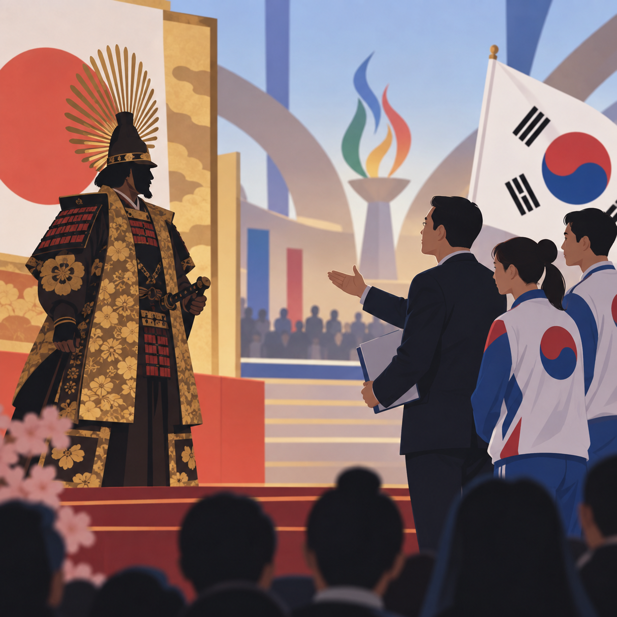 韩国就亚运会欢迎仪式出现日本战国武将形象提出投诉