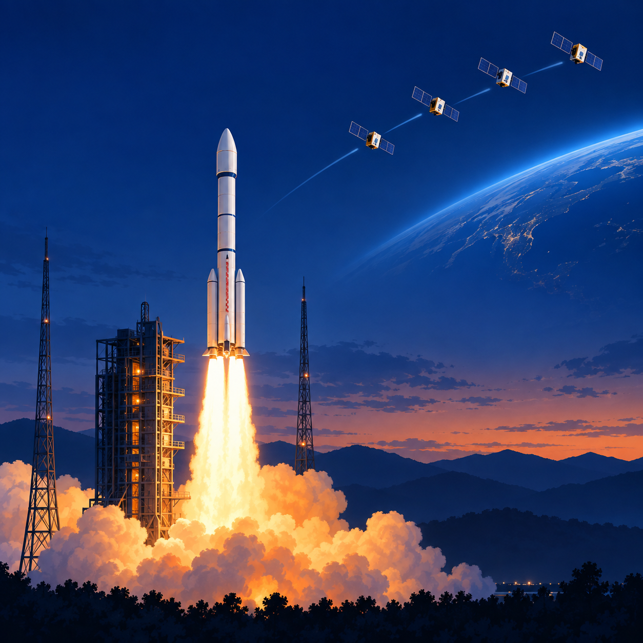 中国成功发射株洲太空星际PIESAT-2 13至16星