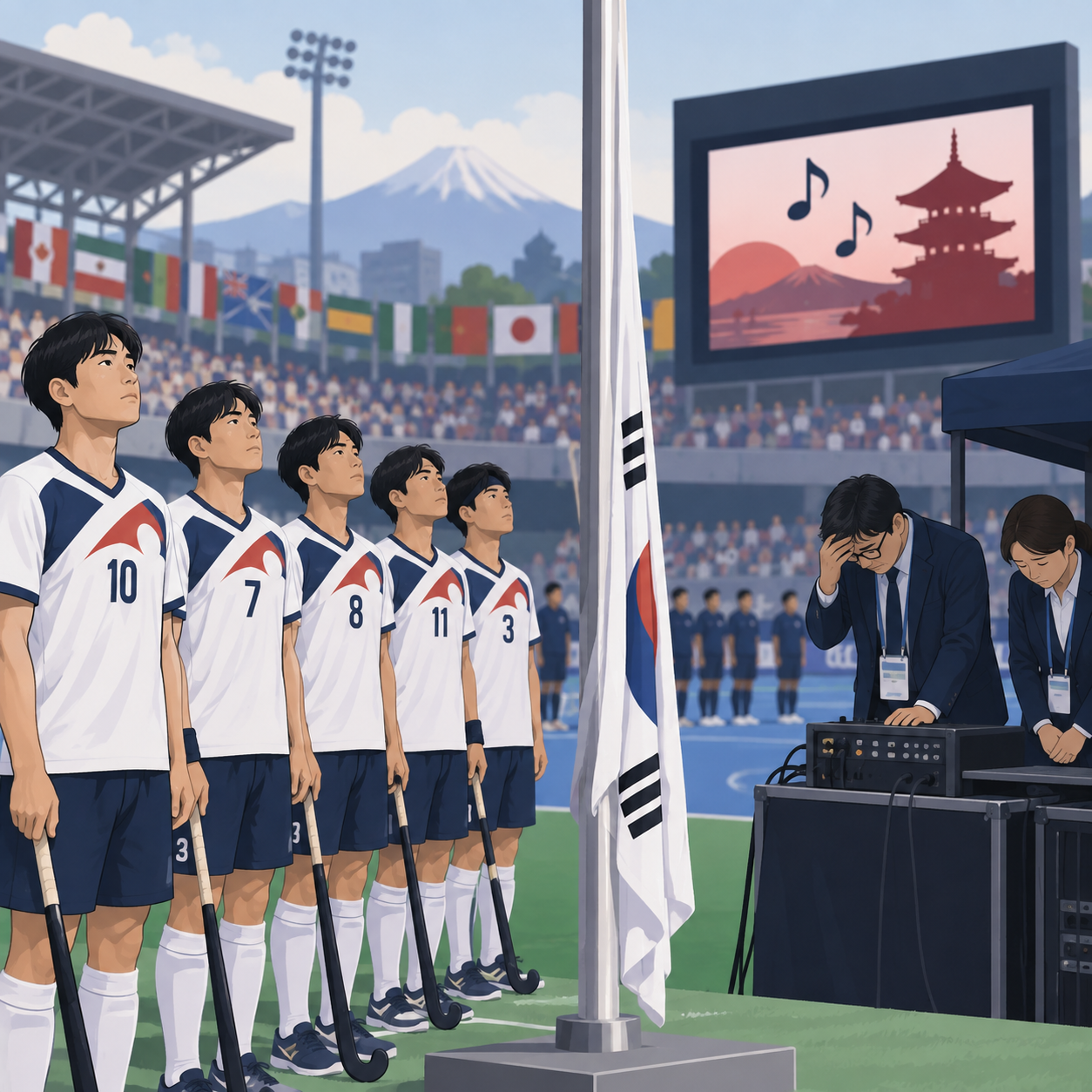 亚运男子钩球赛前误播朝鲜国歌 组委会向韩国代表团致歉