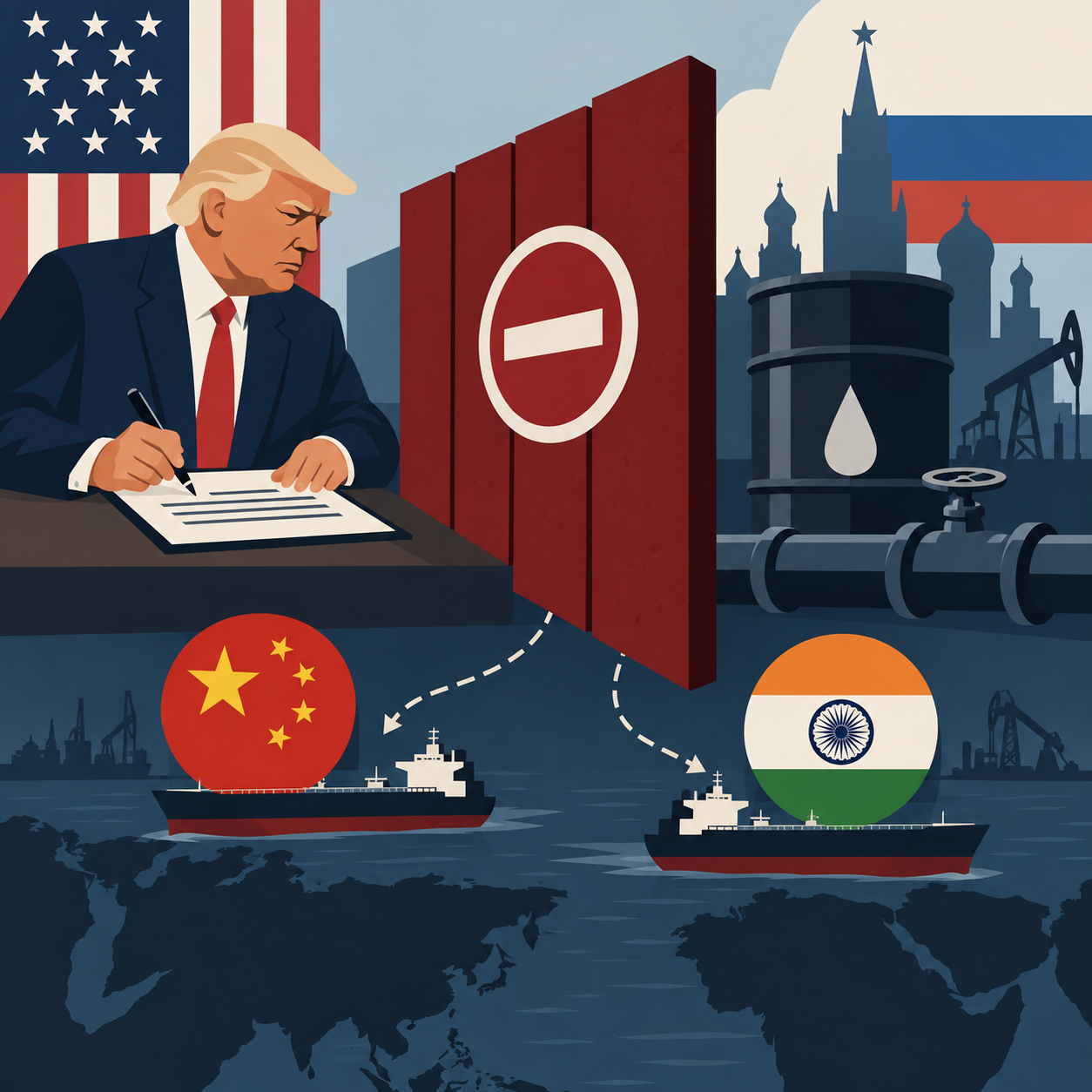 特朗普签署对俄制裁法案 中国商务部：反对“次级制裁”