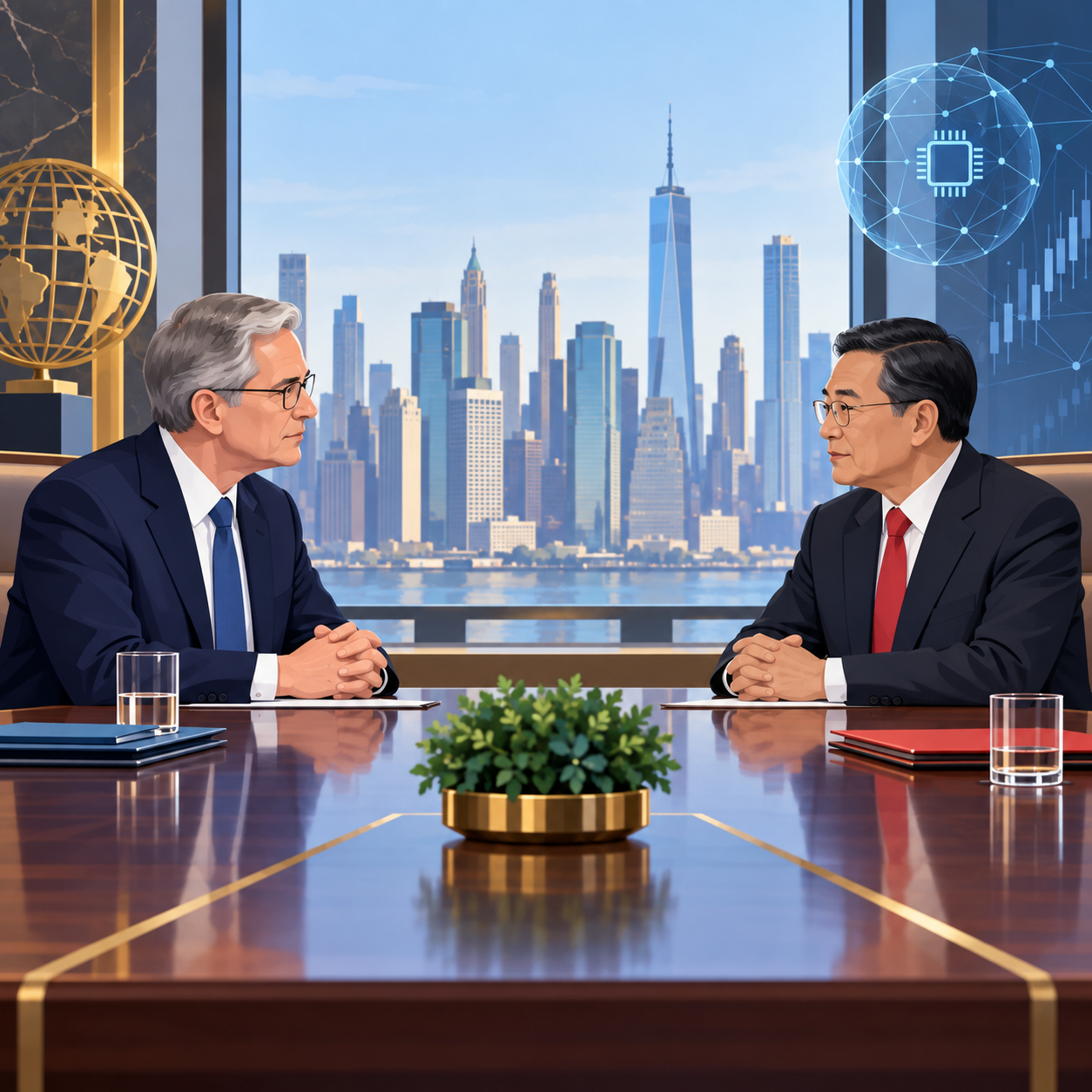 美国财长贝森特将于周日在纽约会见中国副总理何立峰