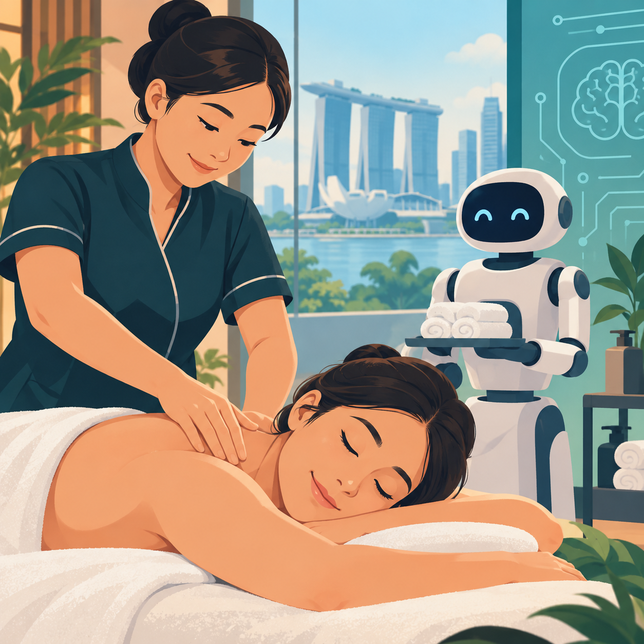 Natureland创办人探索机器人按摩，以应对人力限制