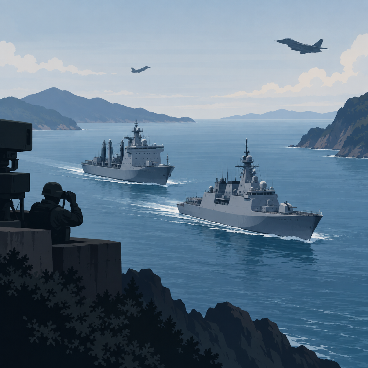 新西兰两艘军舰据报9月18日通过台湾海峡