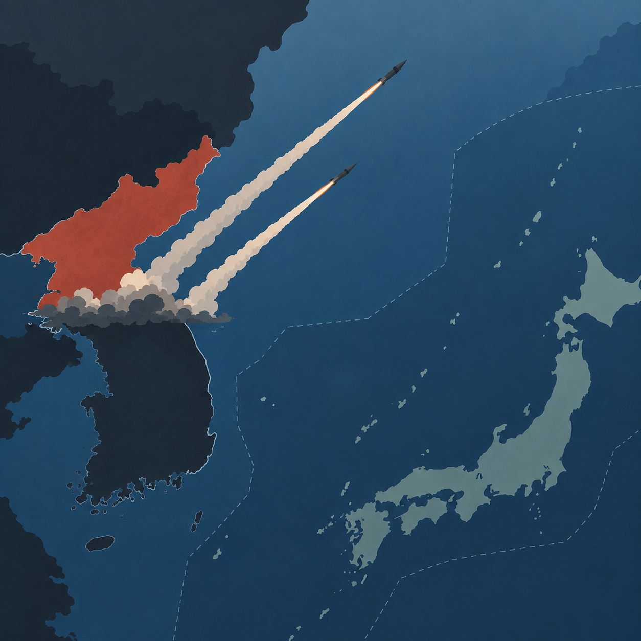 朝鲜一日内两度向半岛东部海域发射导弹