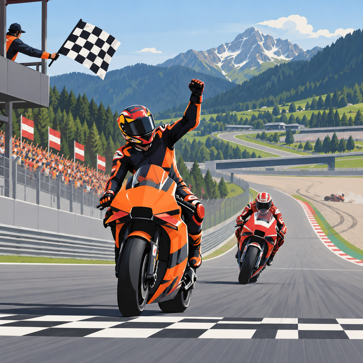 阿科斯塔击败马丁，夺得奥地利站首个MotoGP冠军