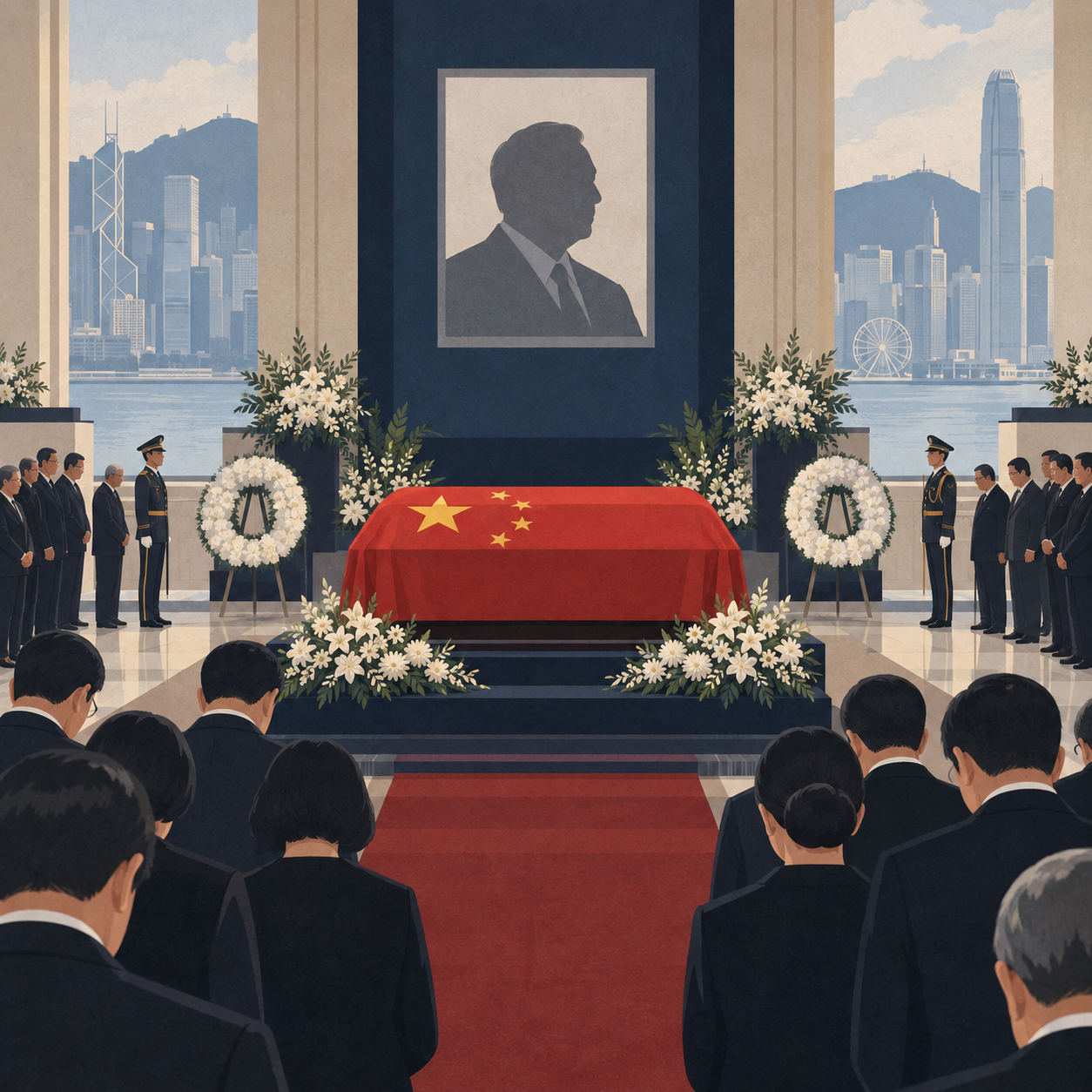 董建华国葬规格公祭仪式在香港举行