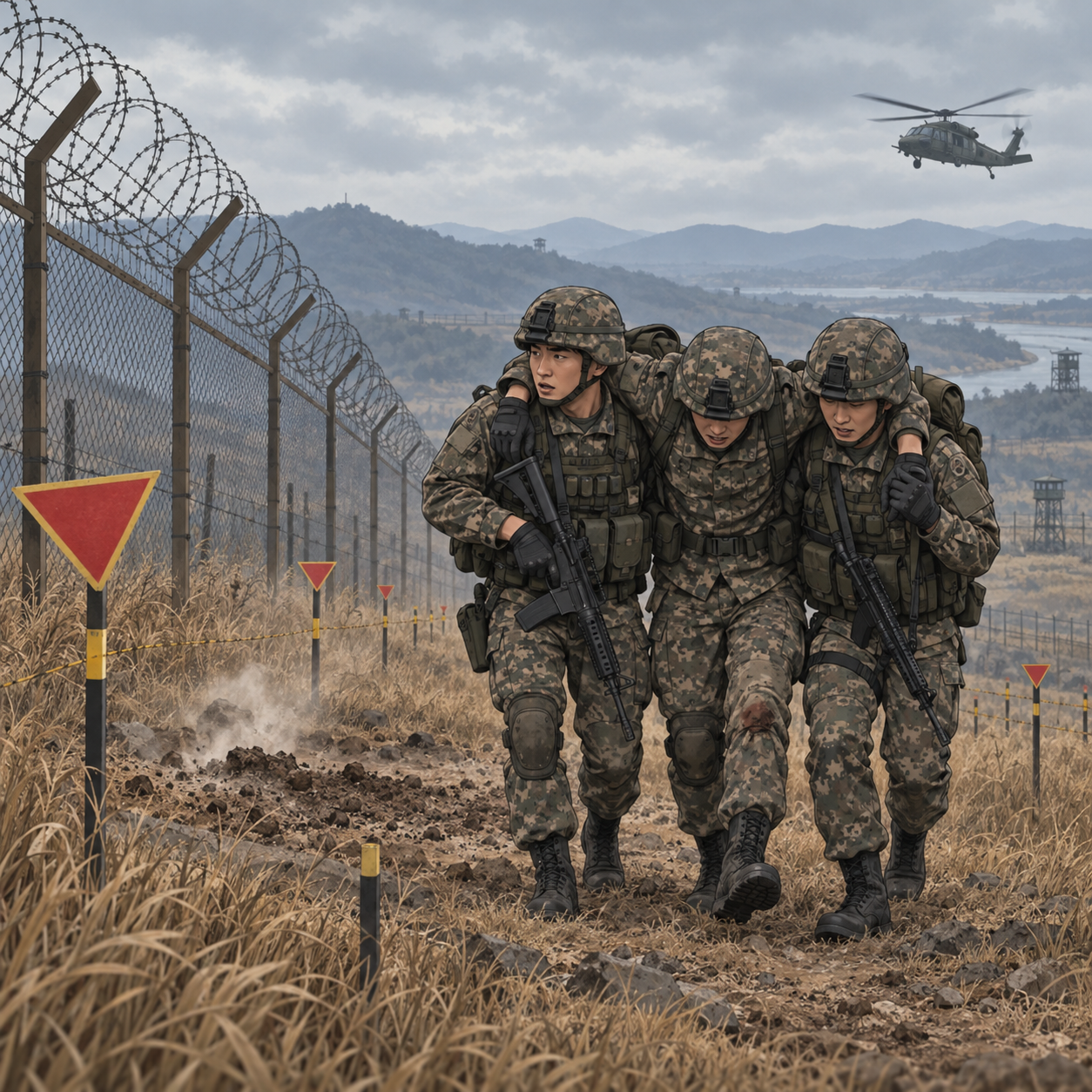 韩国军方：非军事区爆炸致三名士兵受伤