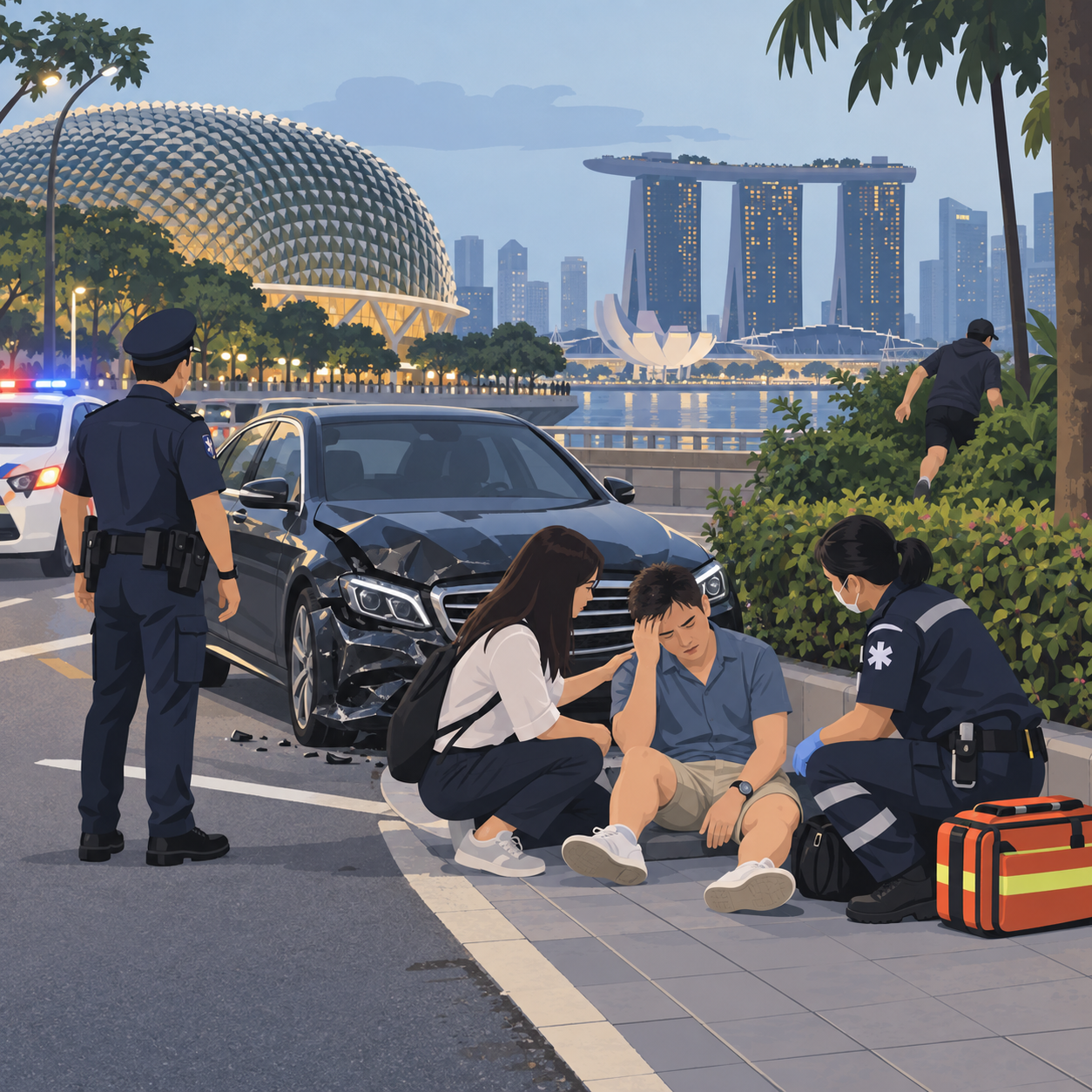 滨海艺术中心酒驾撞人案：奔驰司机曾称自己只是路人