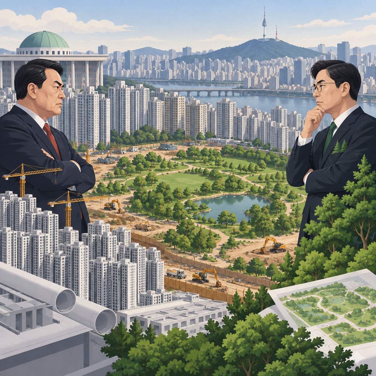 首尔绿地开发引发总统与市长角力