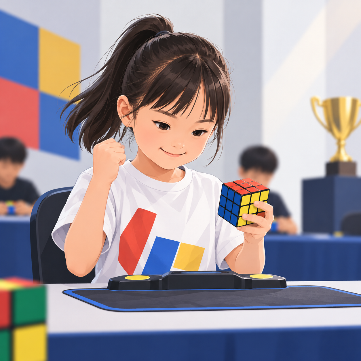 6岁中国女孩打破女子三阶魔方世界纪录