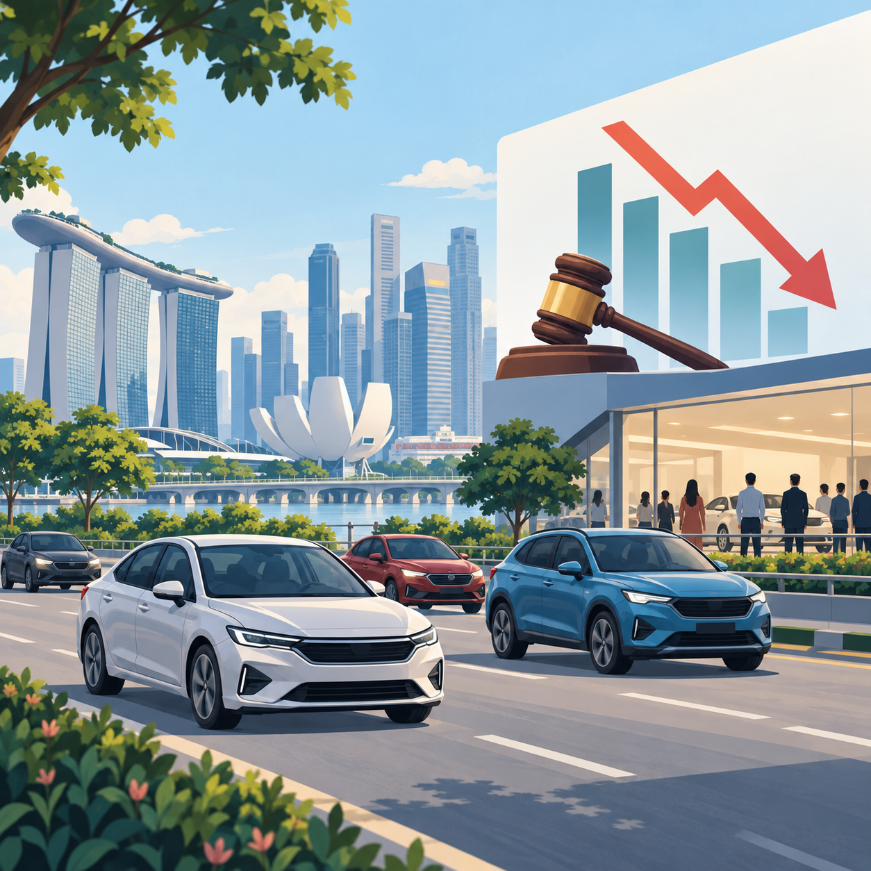 新加坡9月第二轮拥车证投标溢价全线回落