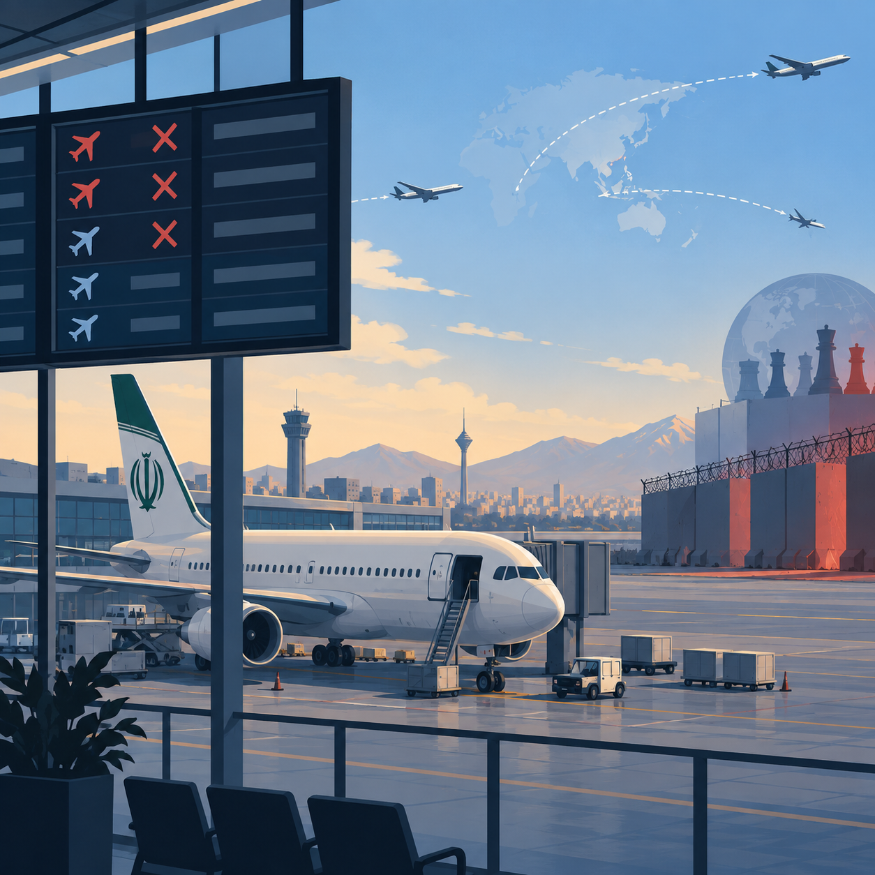 美国收紧制裁后伊朗航空公司取消部分国际航班