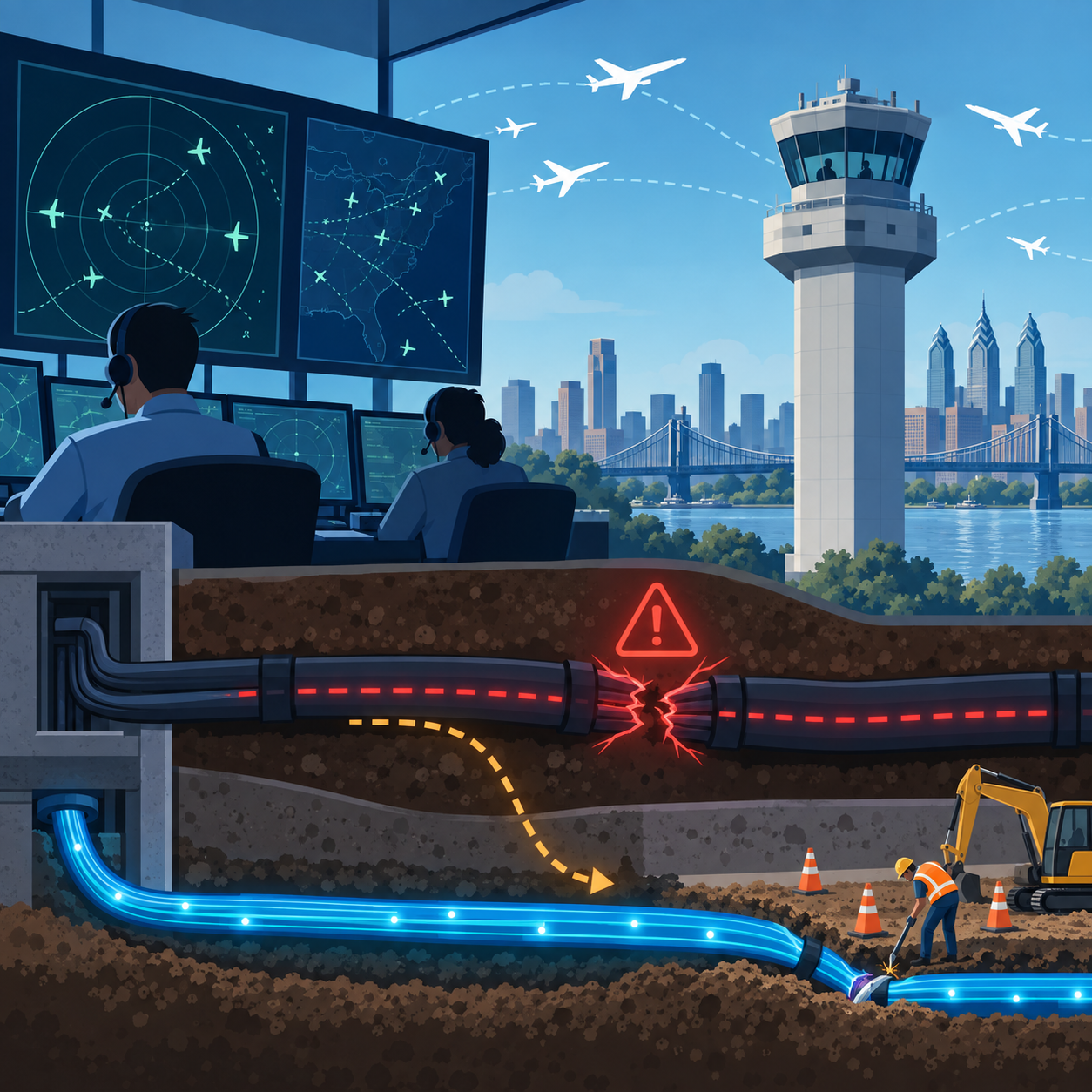 美国联邦航空局称电信线路报错促使其周日切换备用线路