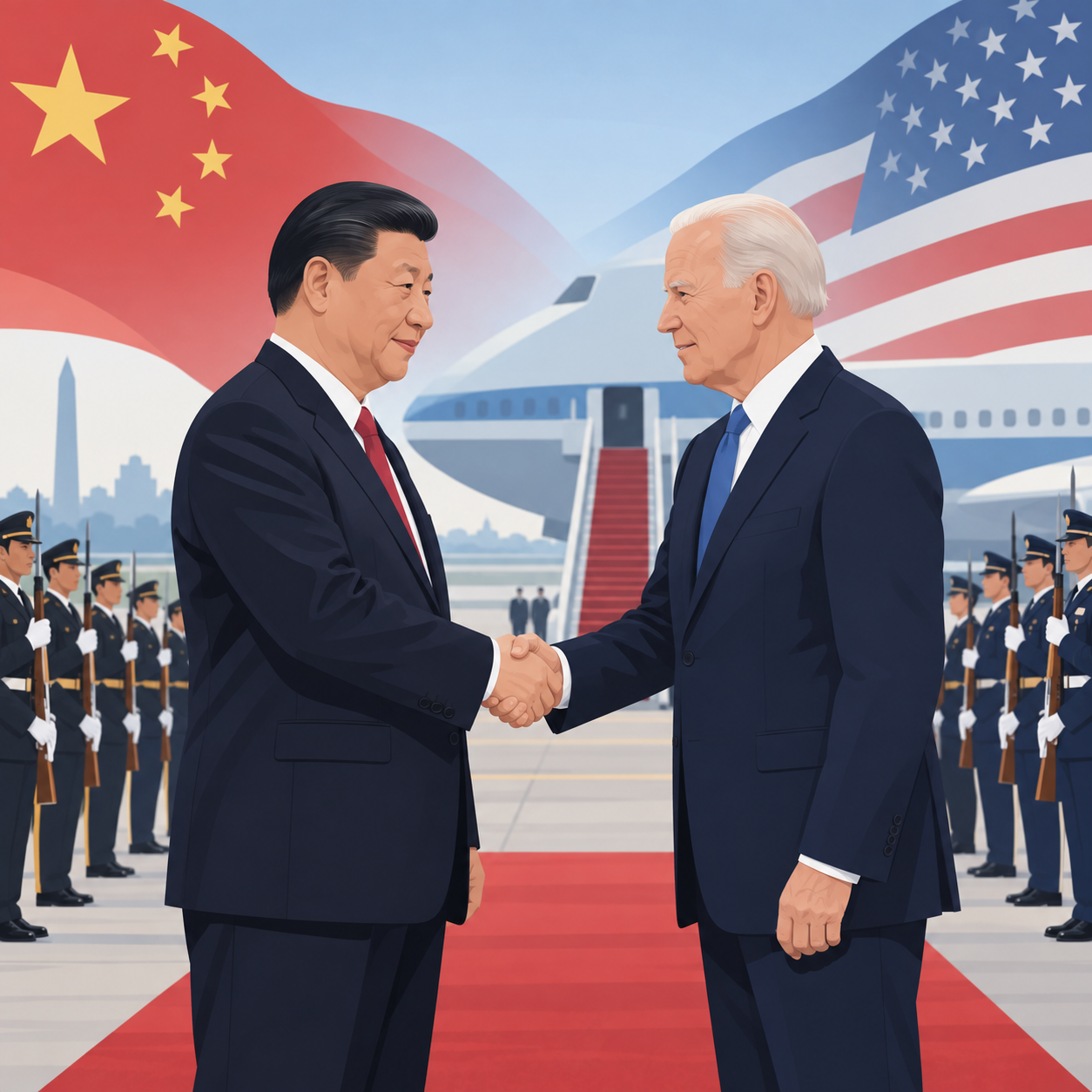 【视频】习近平抵美：中美应成为伙伴而非对手