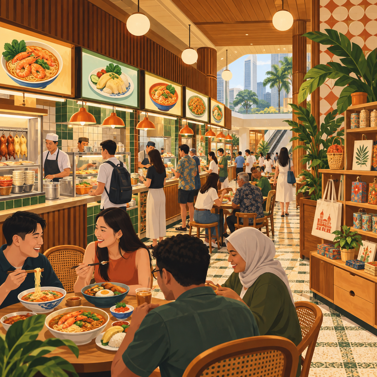 乌节路食代馆翻新后9月28日重开 九成摊位全新进驻