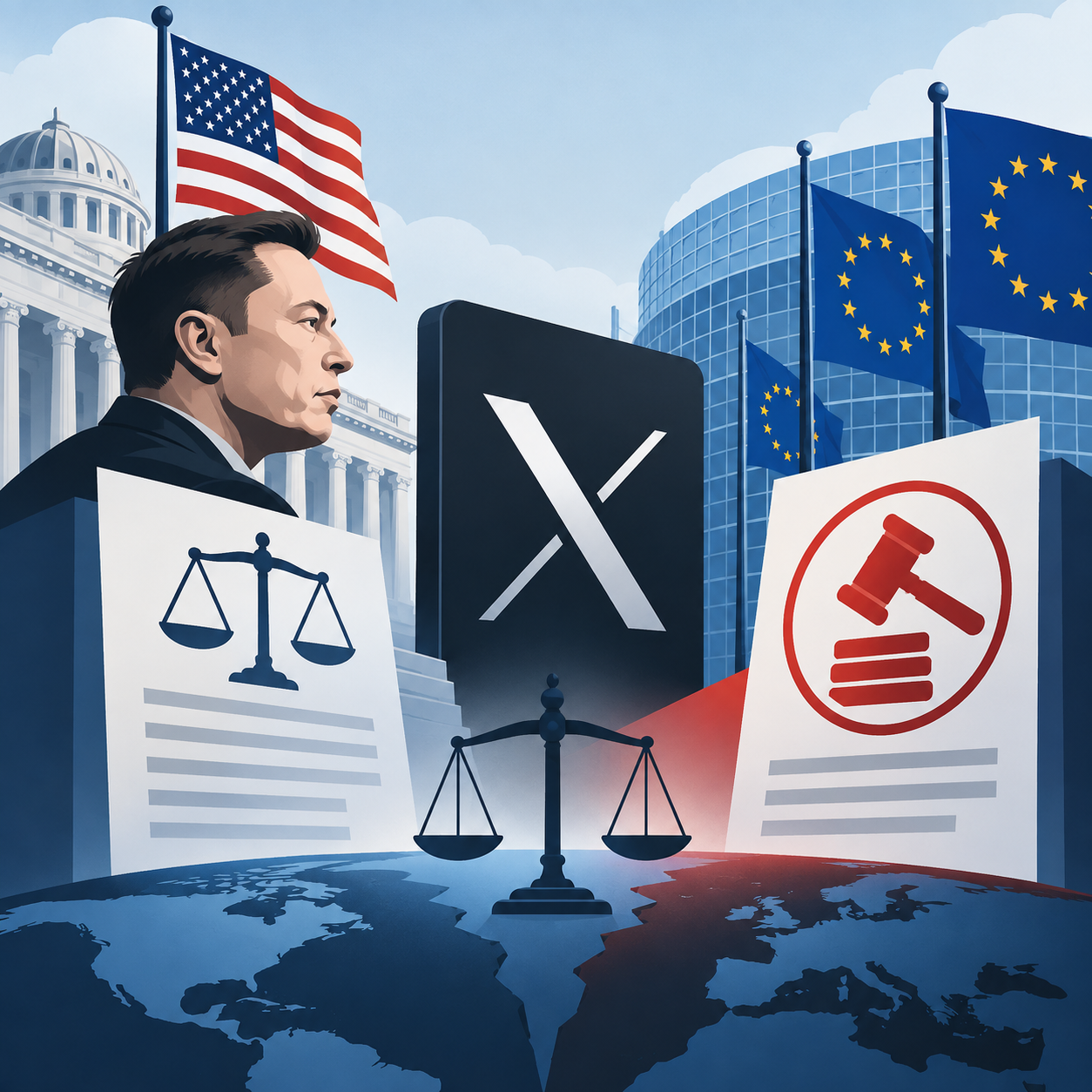 美国政府申请加入马斯克对欧盟X平台罚款的法律挑战