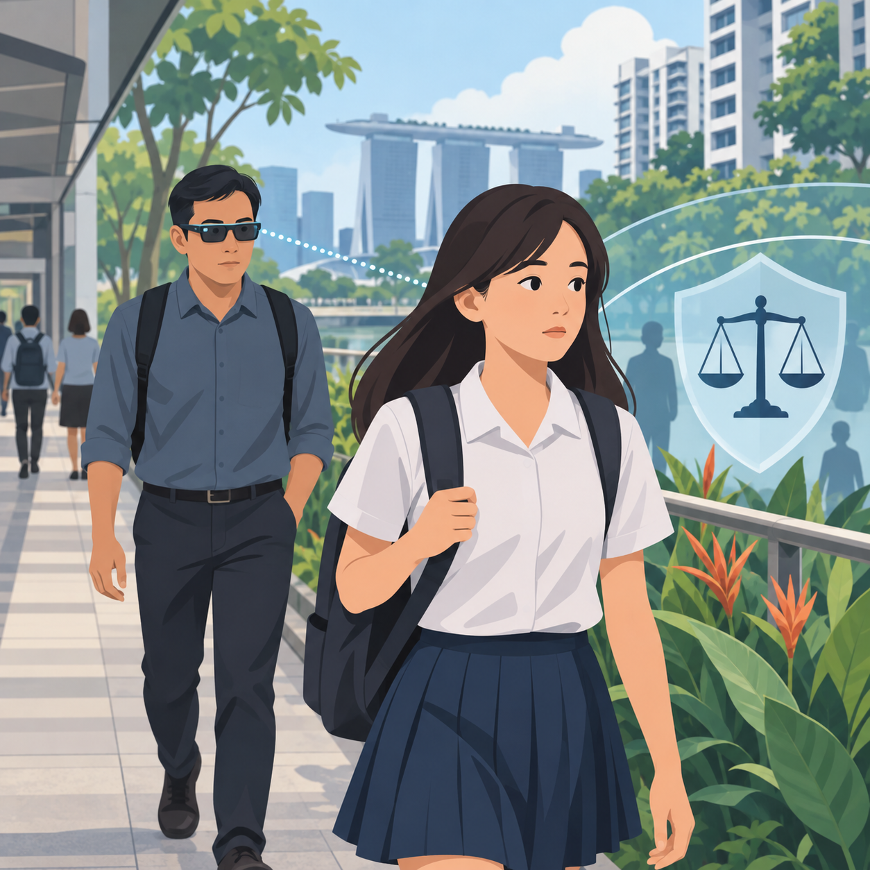 新加坡男子疑戴智能眼镜尾随女学生引发法律争议