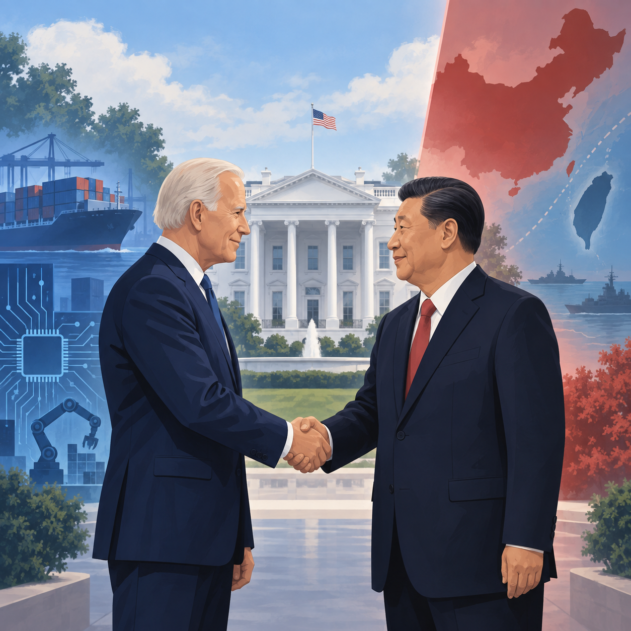 习近平访白宫期间中美友好互动与核心分歧并存