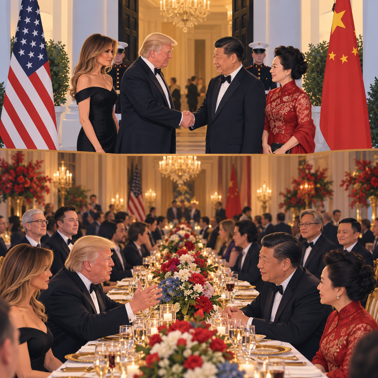 特朗普为习近平举行国宴，科技界名人受邀出席