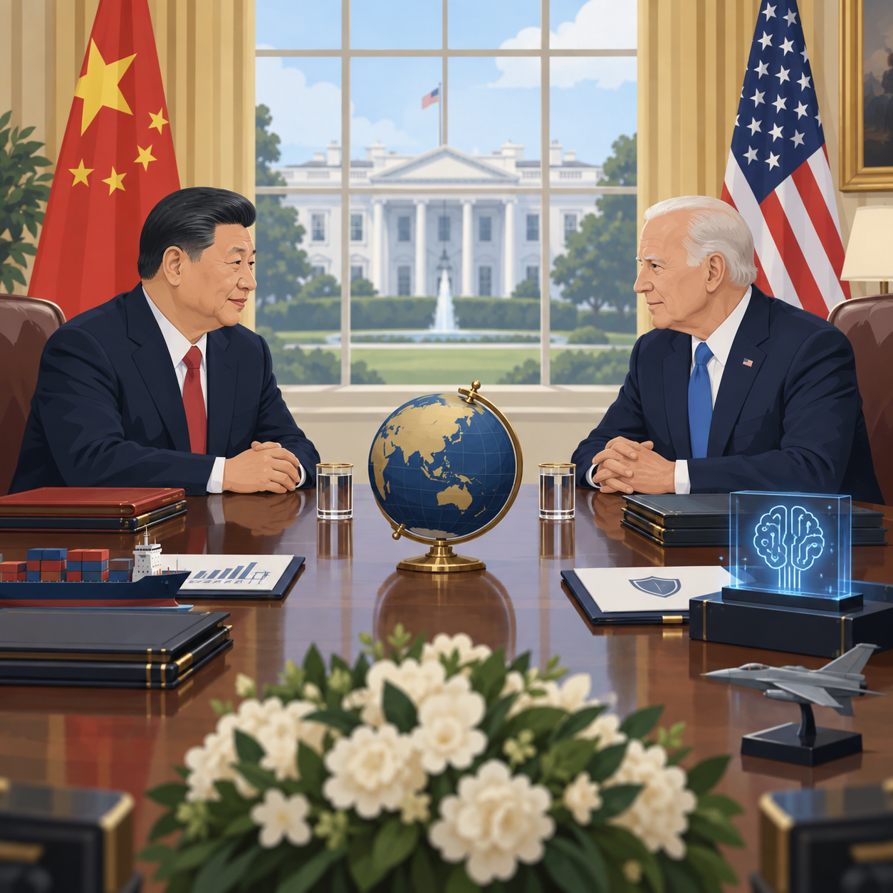 习近平与特朗普白宫会谈 聚焦安全贸易与人工智能