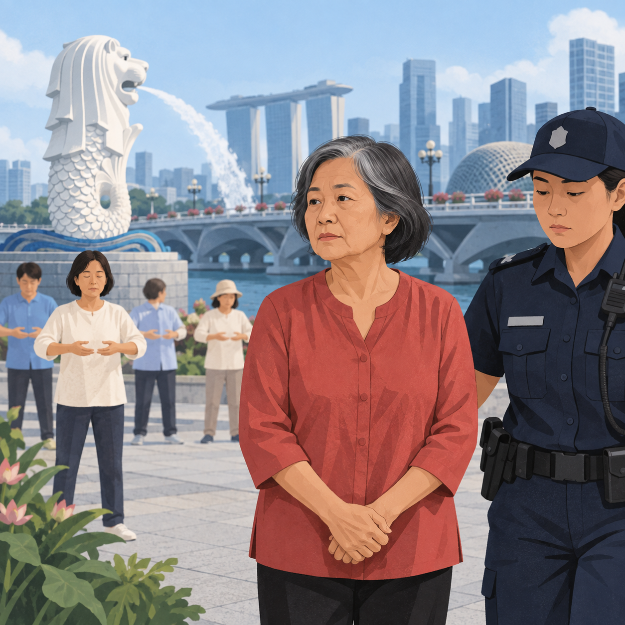 62岁女子被控无许可证参与法轮功公开集会