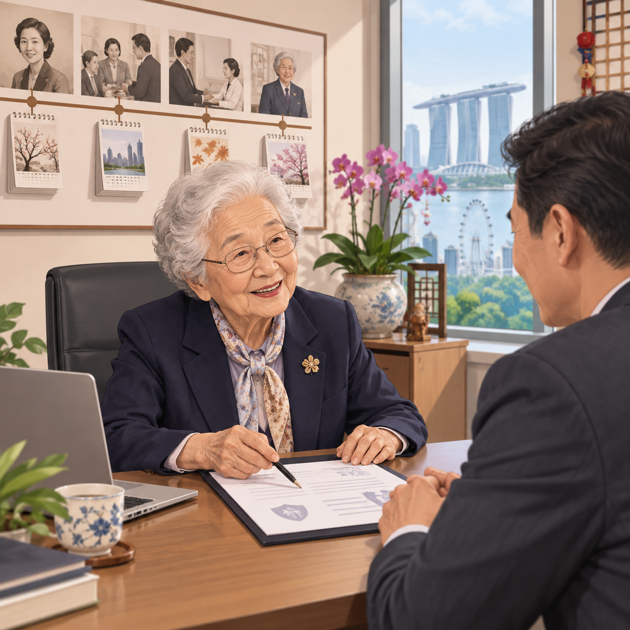 韩国百岁老人从业四十余年仍担任保险代理人