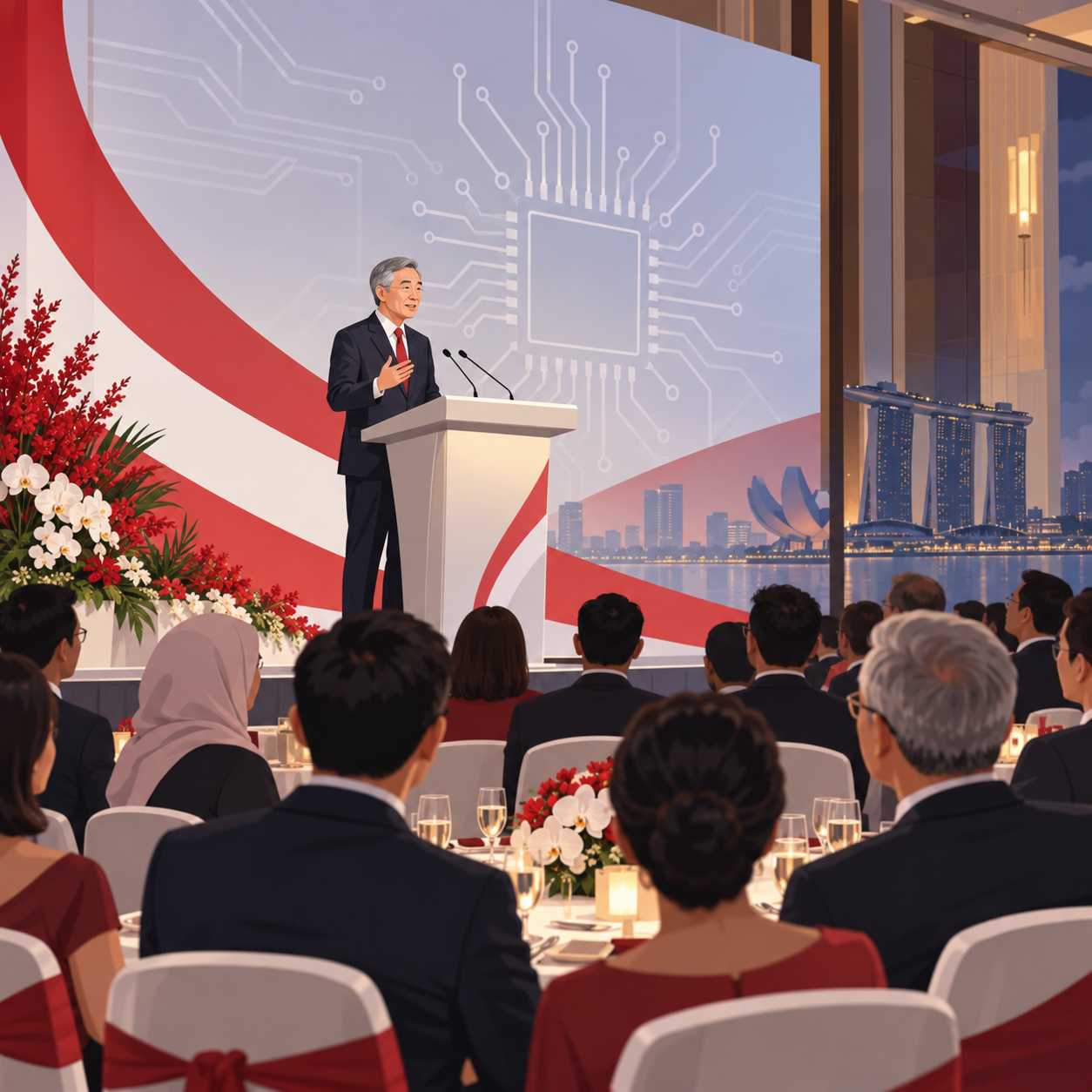 贸工部政务部长Foo Cexiang在新加坡半导体工业协会2026年晚宴上发表讲话