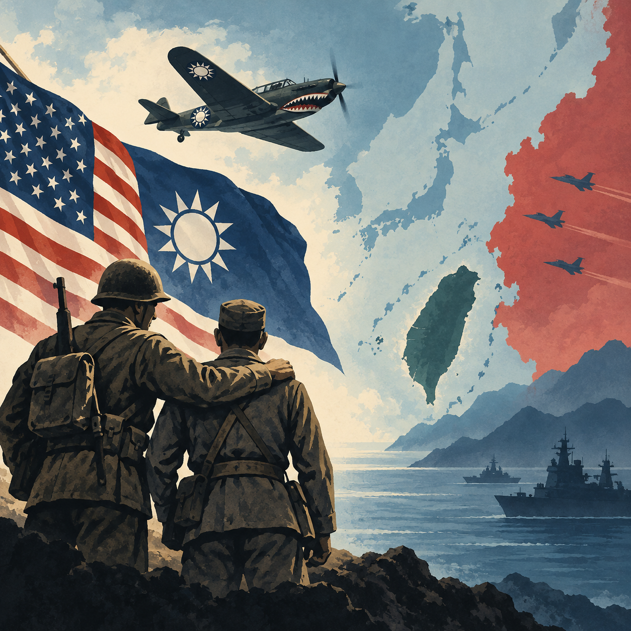 台陆委会称二战期间与美国并肩作战的是中华民国
