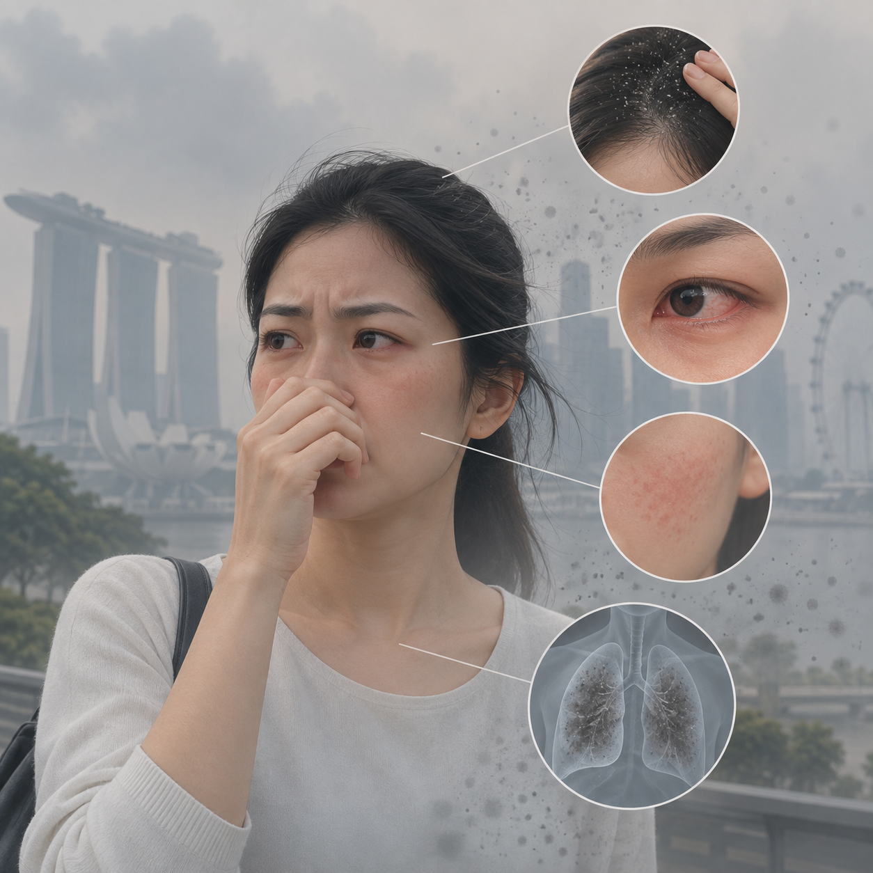 专家警告：雾霾不仅伤肺，也可能损害皮肤、头皮和眼睛