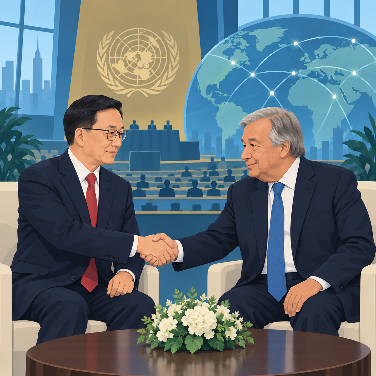 韩正：中国将积极推动自身倡议与联合国议程对接