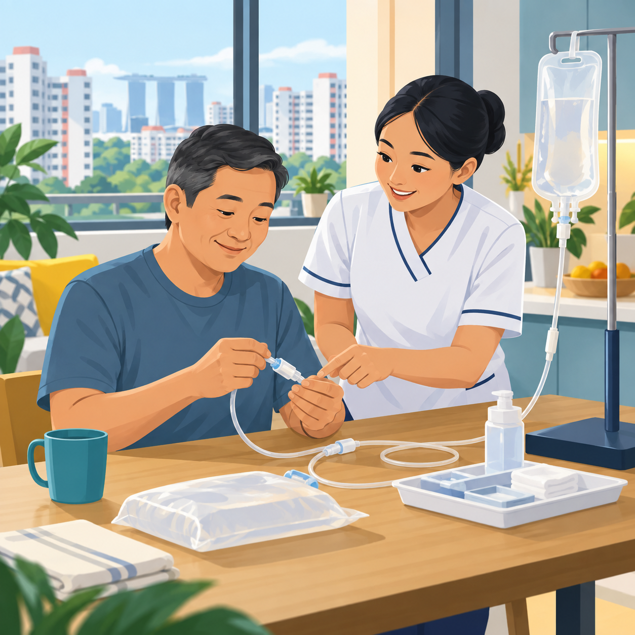 肾脏基金会在盛港设“模拟家庭”助患者适应居家透析