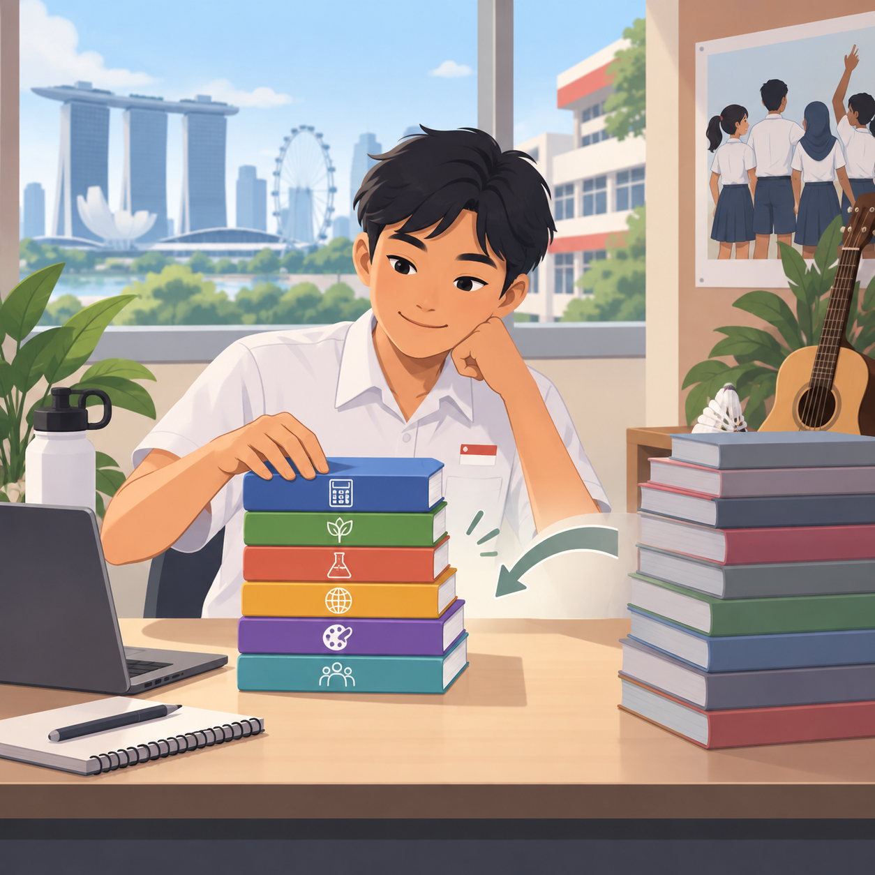 新加坡初三生选修八门及以上科目人数减少，更多学生选择六门