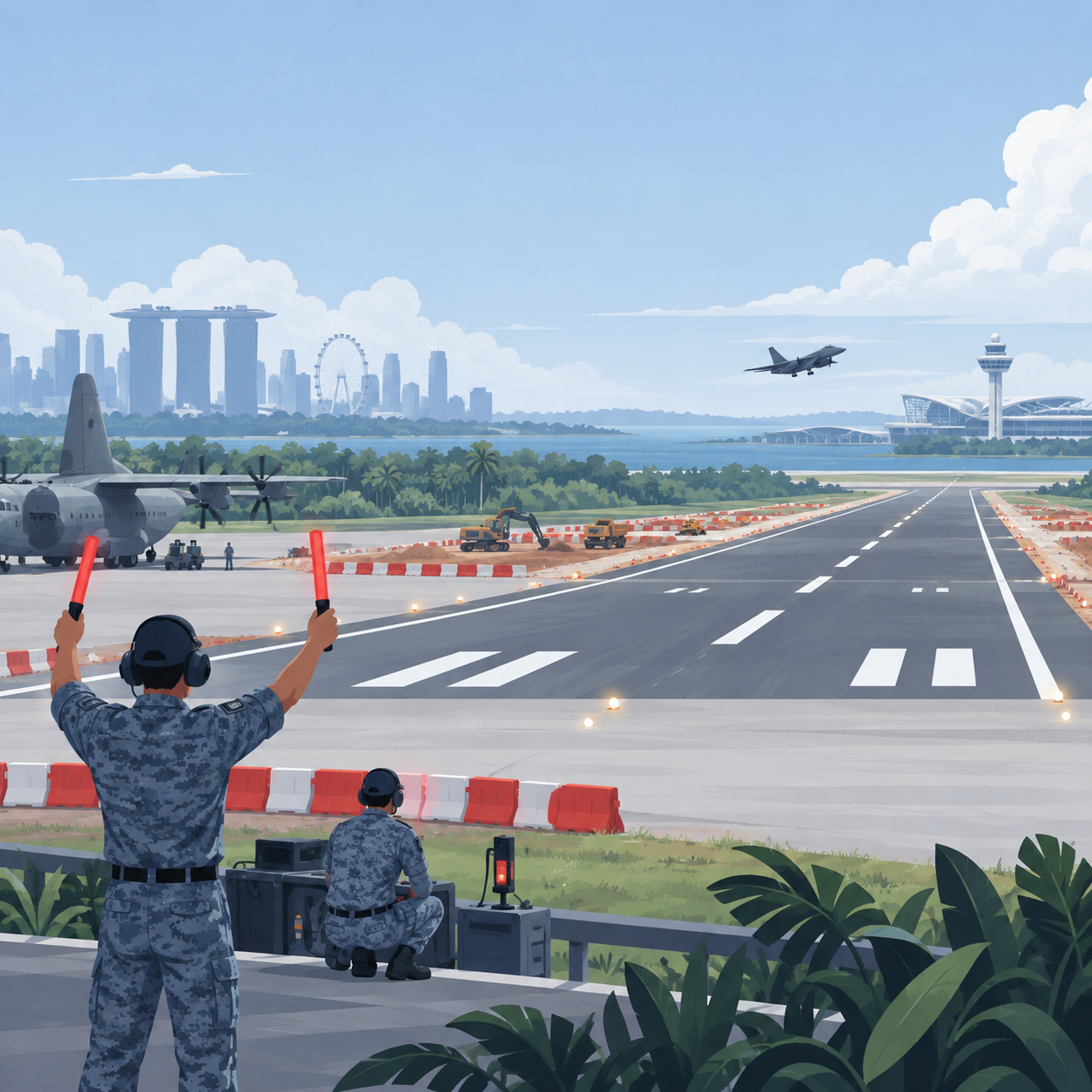 新加坡空军将启用新跑道配合巴耶利峇空军基地搬迁
