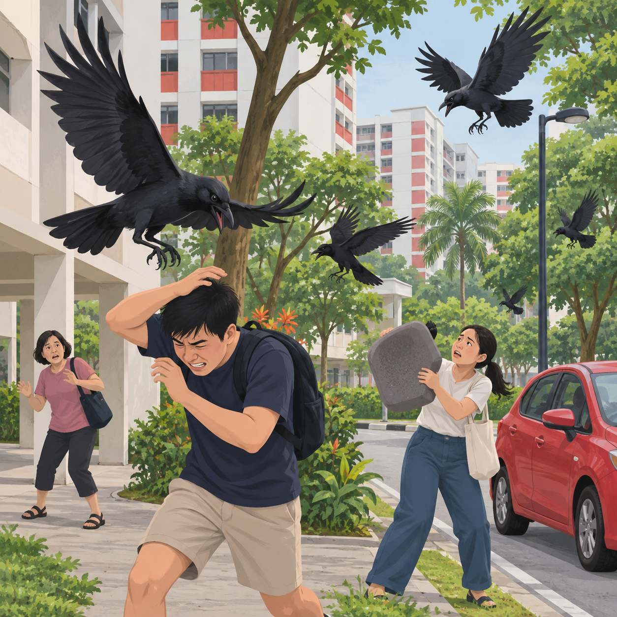 碧山乌鸦一小时袭击至少六人