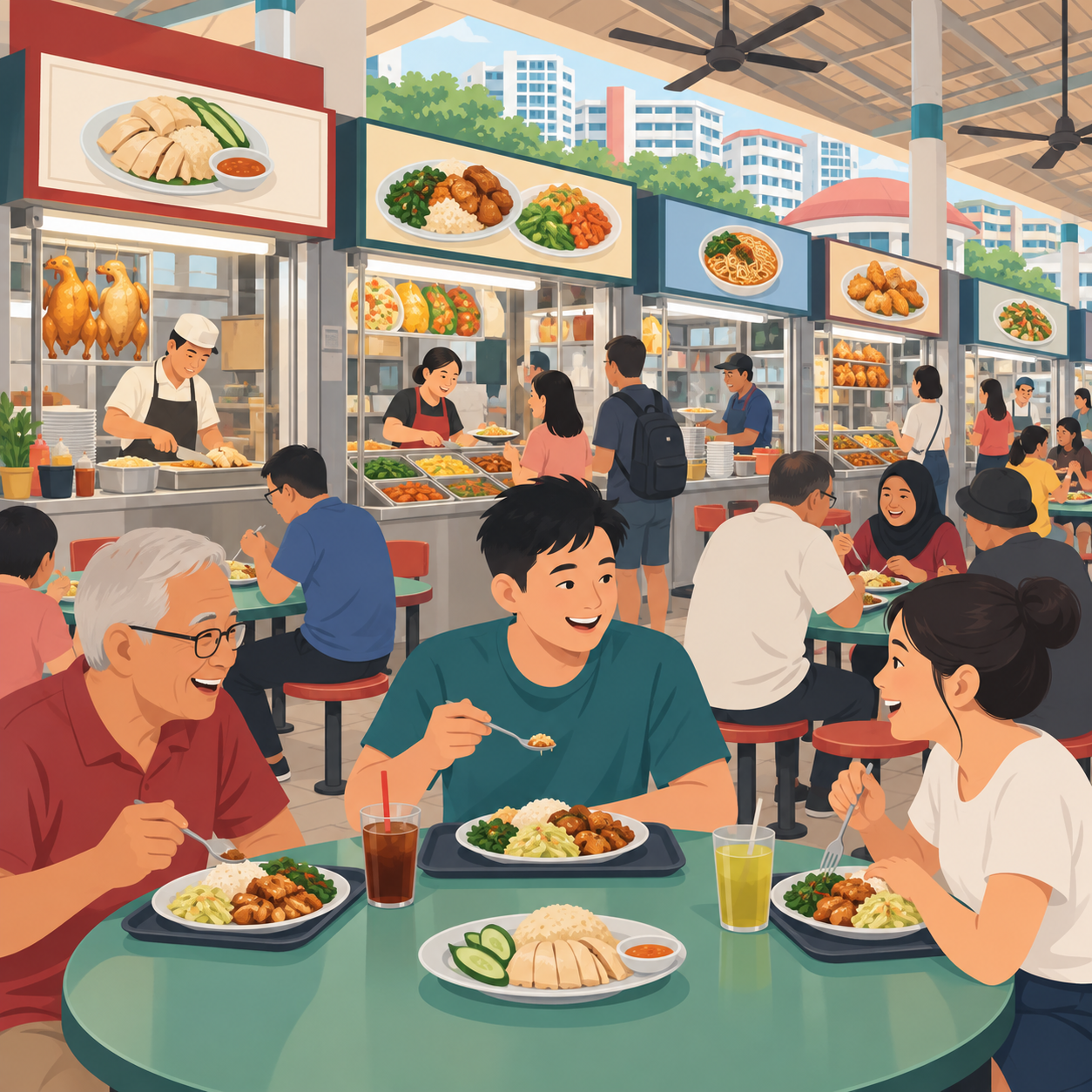 海格路巴刹熟食中心近三成摊位提供经济餐