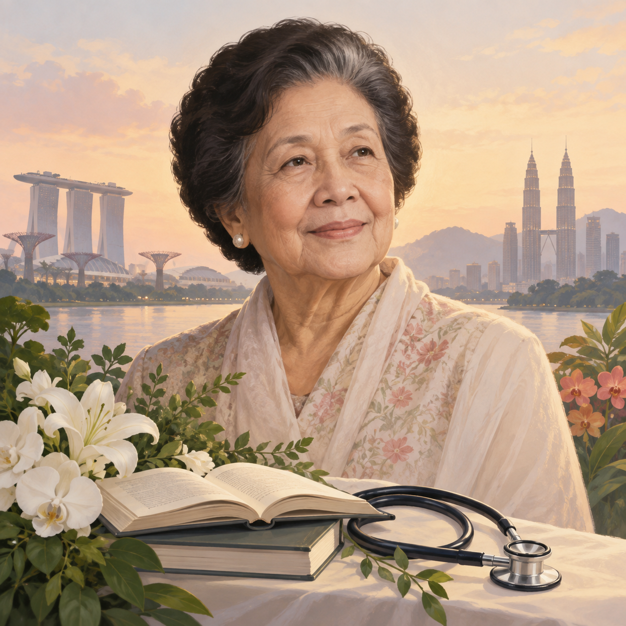 新加坡领导人悼念马来西亚前总理马哈蒂尔夫人西蒂·哈斯玛