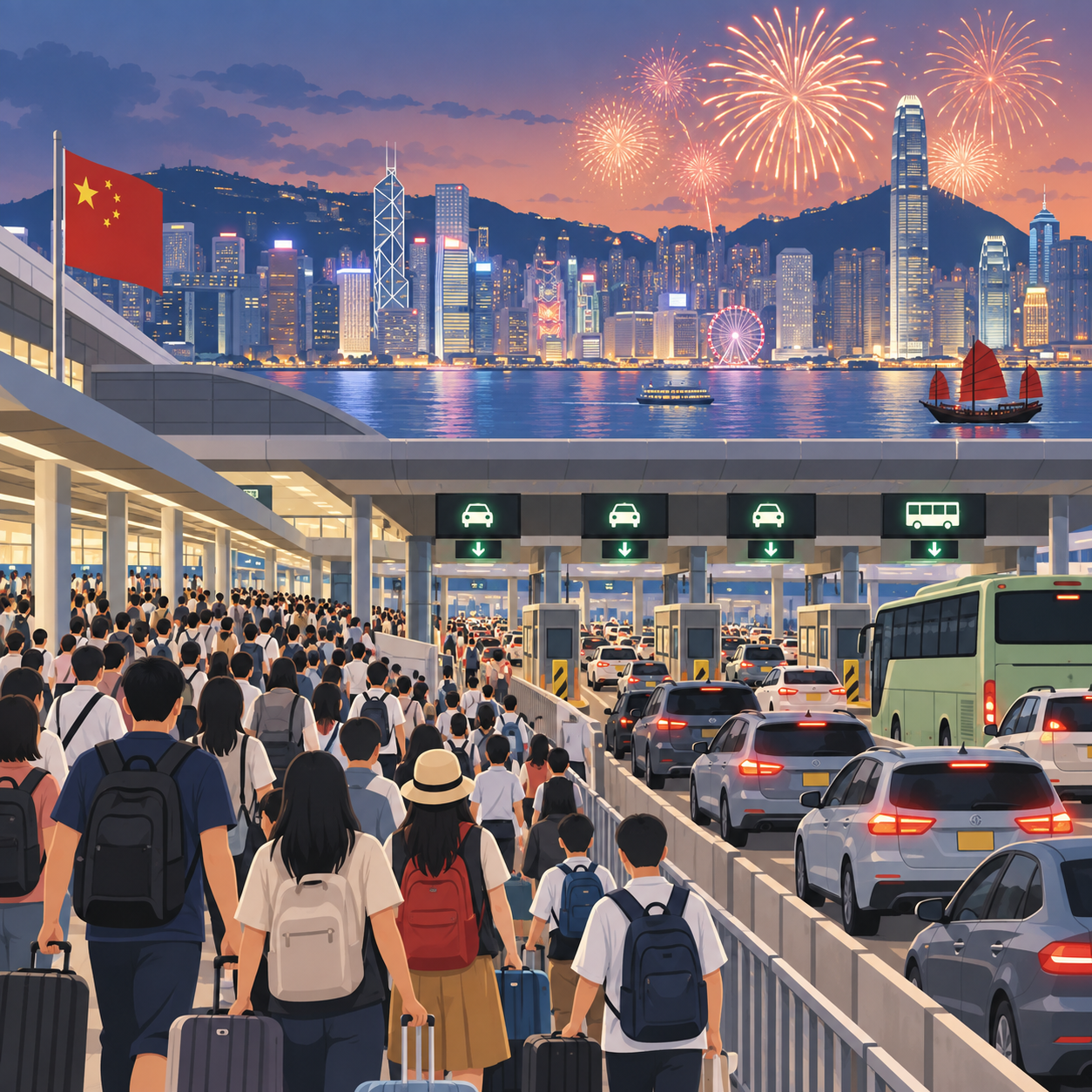 香港入境处预计“十一”黄金周约744万人次出入香港