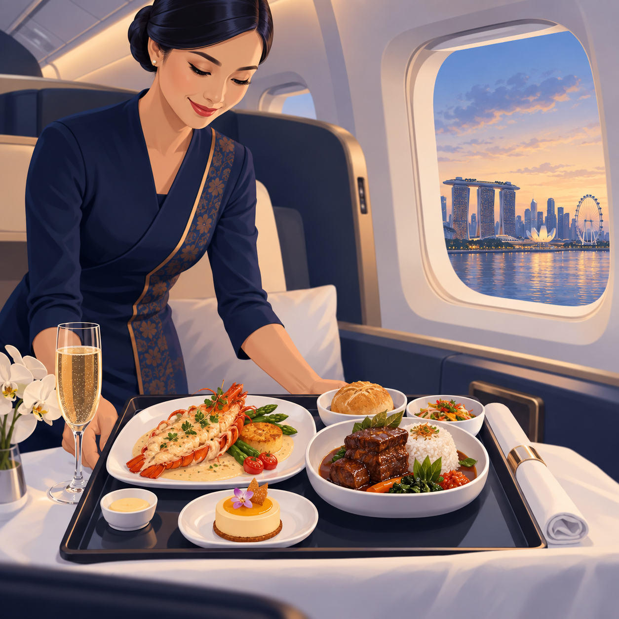 新加坡航空推出逾百款全新及升级机上餐点