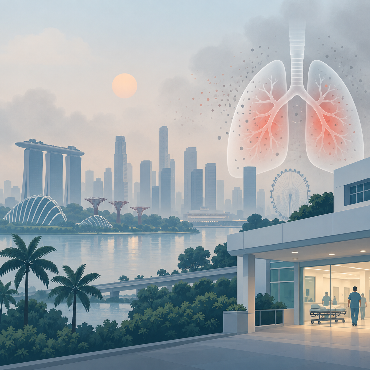 研究：PM2.5升高后新加坡哮喘及慢性呼吸疾病急诊就诊增加