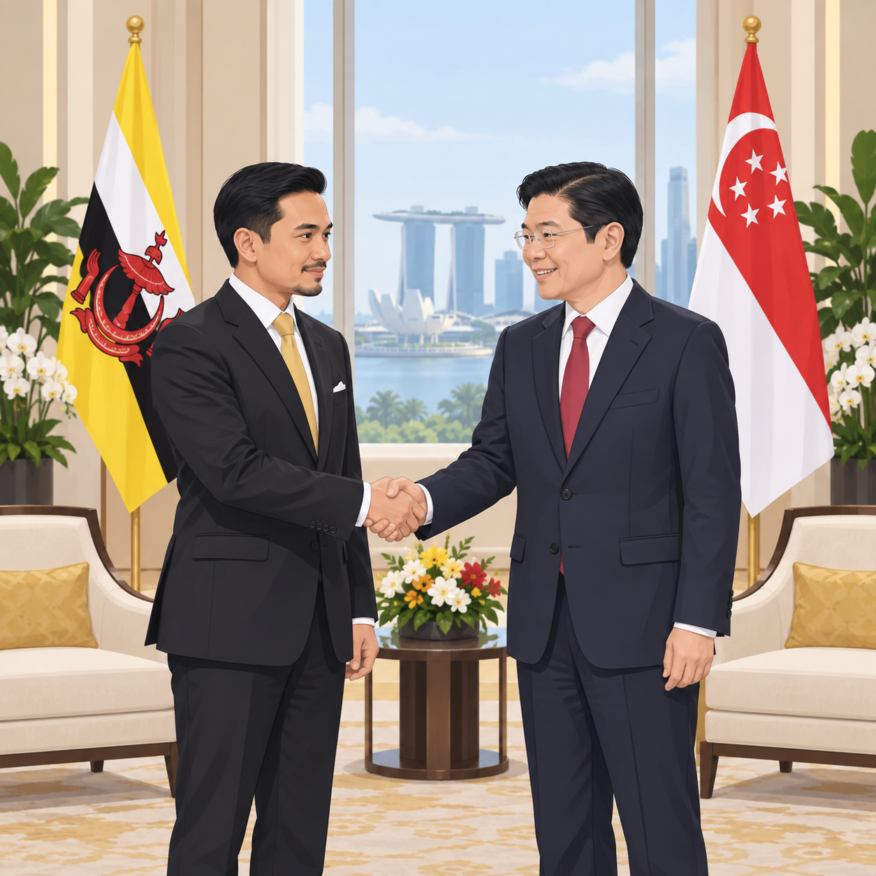 文莱王储访新期间会见黄循财