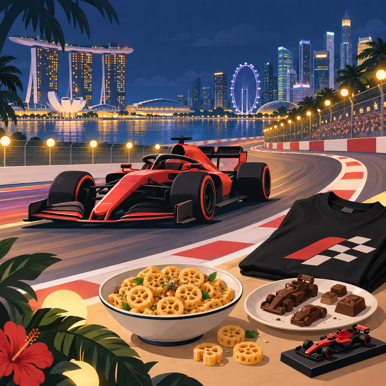 F1热潮驶入日常生活　美食潮服玩具齐上阵