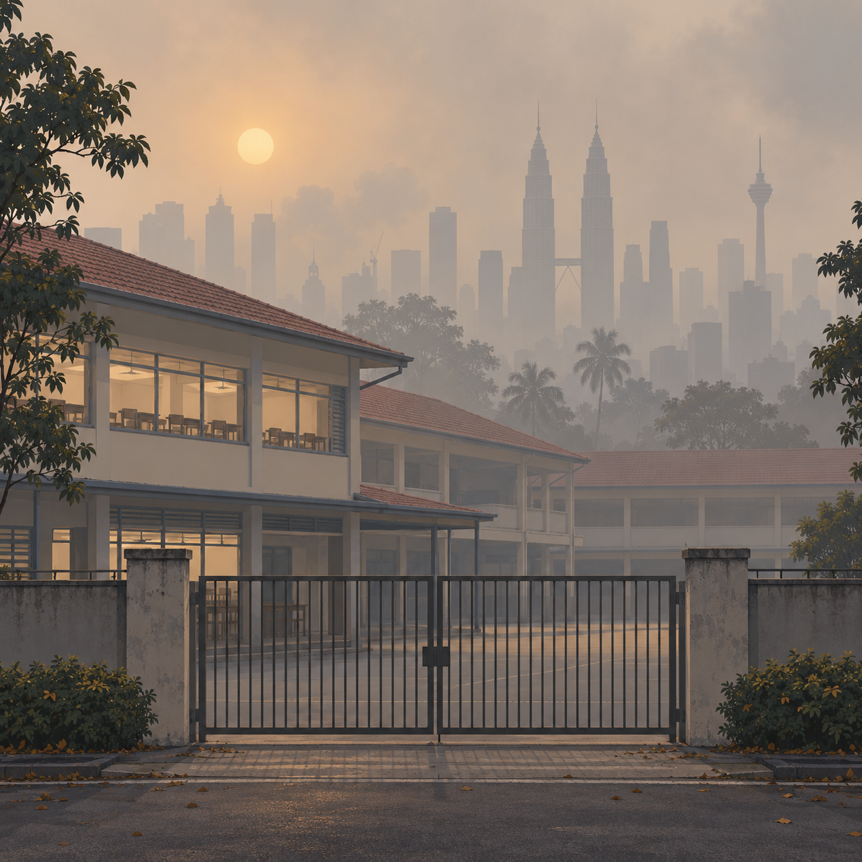 马来西亚多地因雾霾恶化关闭学校