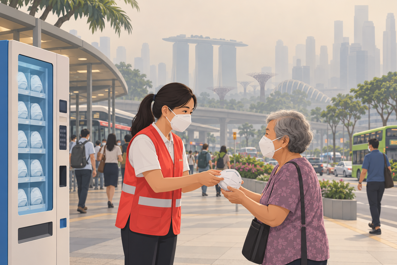 PSI达201时向符合条件的新加坡人派发N95口罩