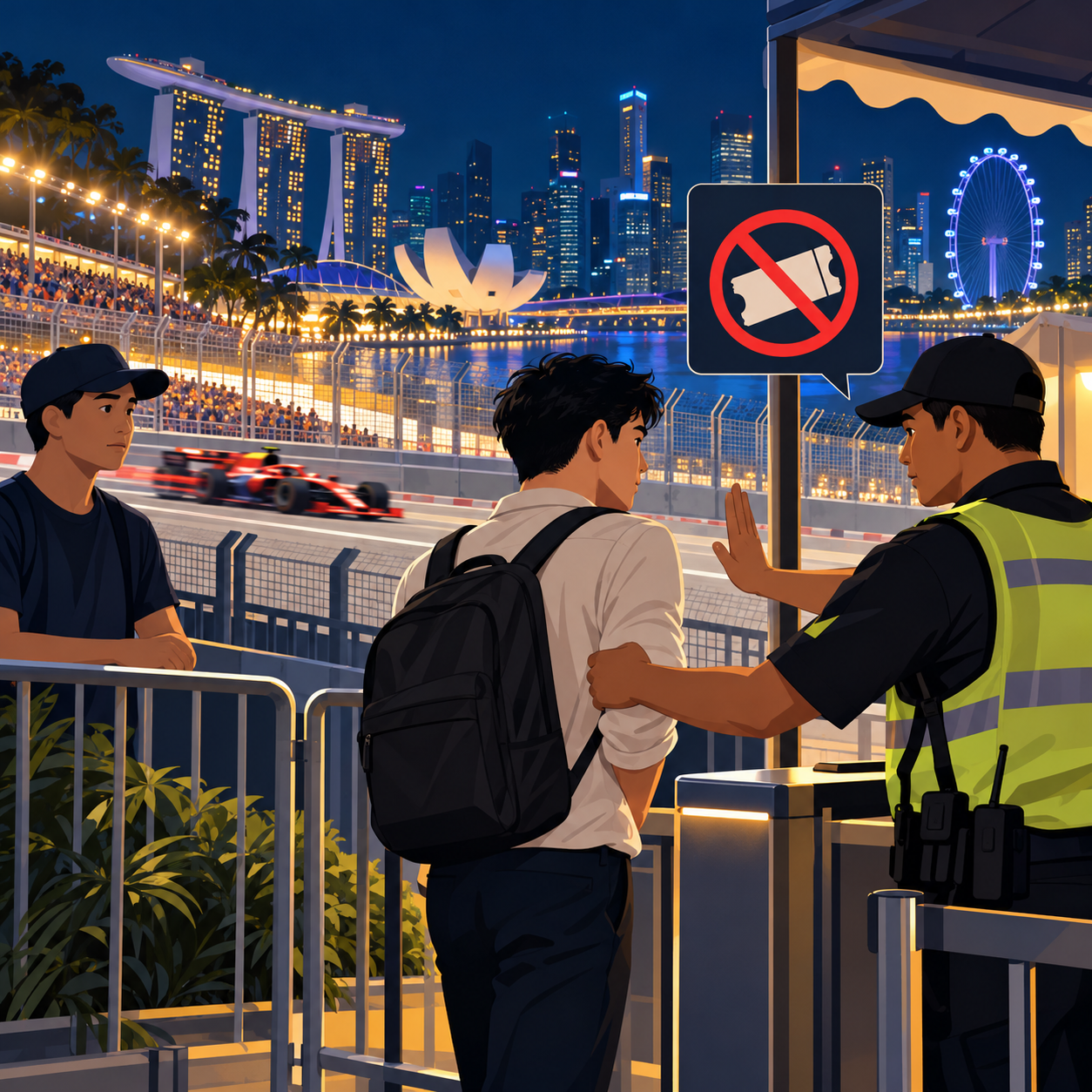 两男子涉嫌持无效门票闯入F1活动区　一人被控刑事侵入