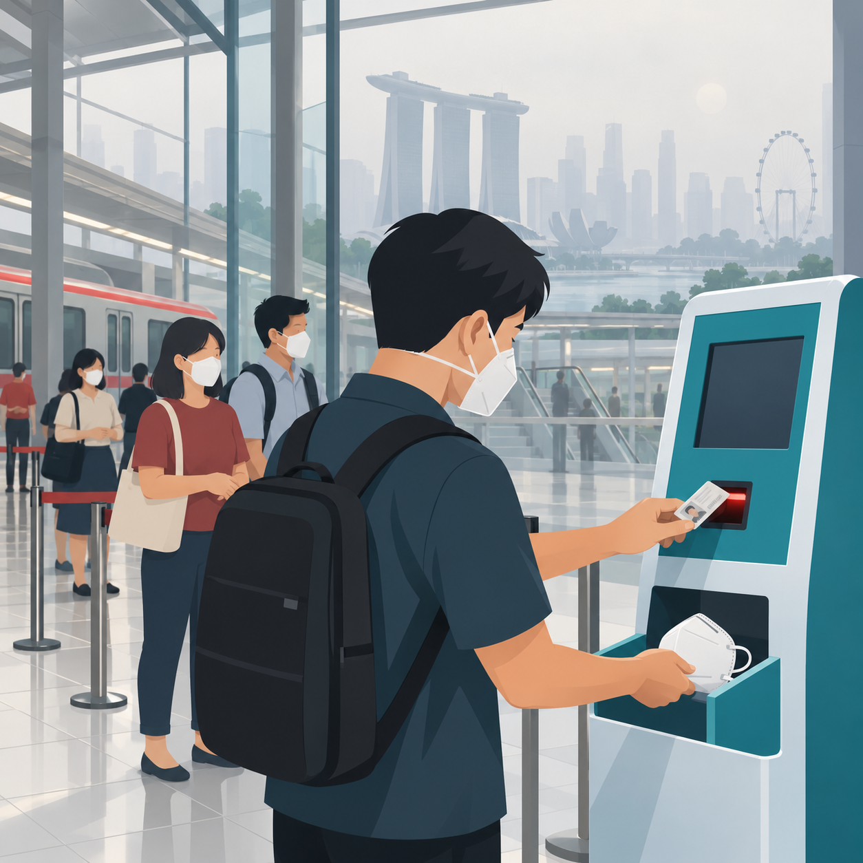 PSI逾200时政府将启动口罩自助领取机