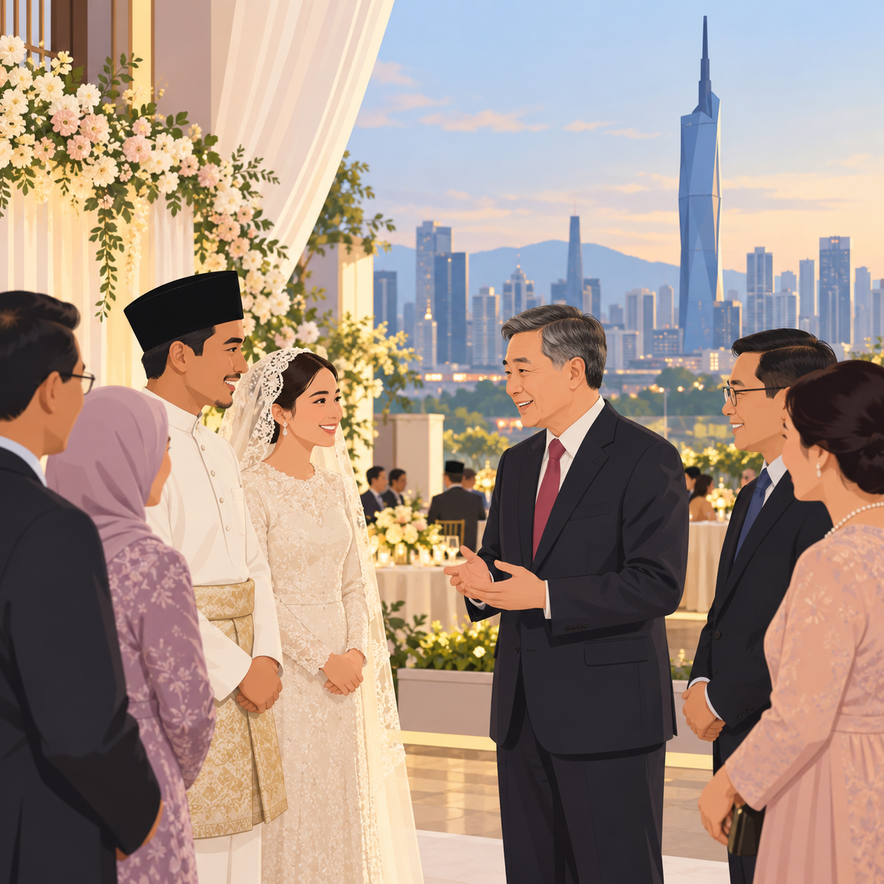 新加坡政要出席赛沙迪吉隆坡婚礼
